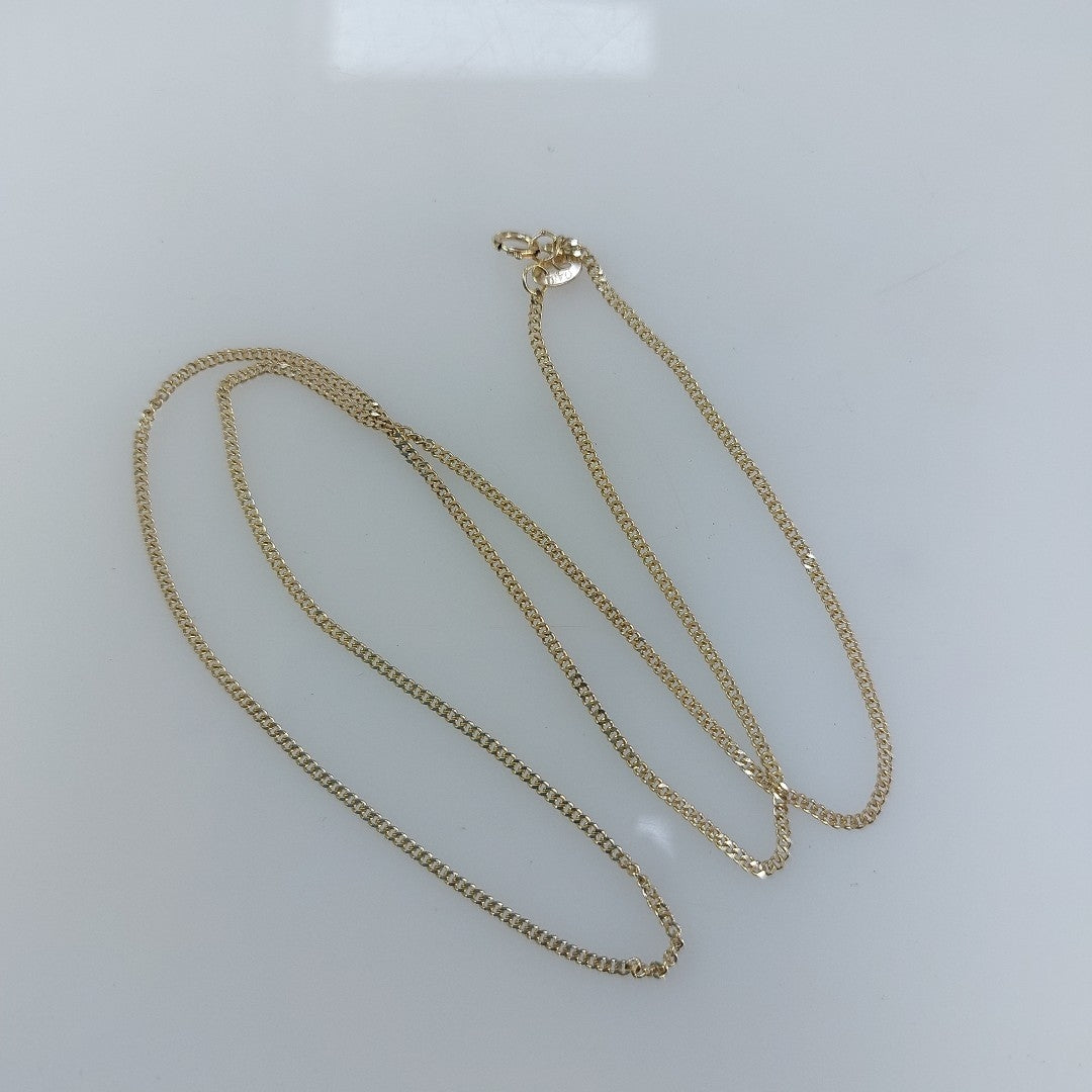 CADENAS TEJIDO BARBADA ORO 10K 50 CM 2.8 GR (NUEVO)