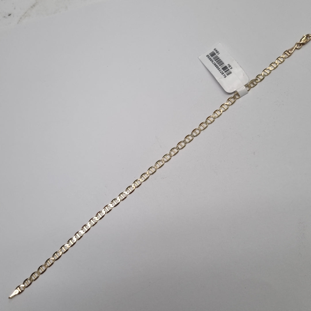 PULSERAS TEJIDO MARINERA ORO 14K 21 CM 3.3 GR (NUEVO)