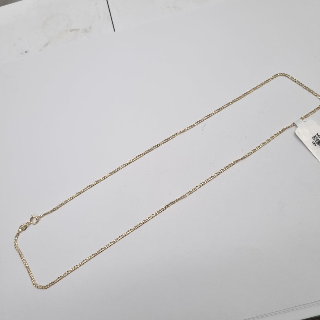 CADENAS TEJIDO BARBADA ORO 10K 50 CM 3.5 GR (NUEVO)