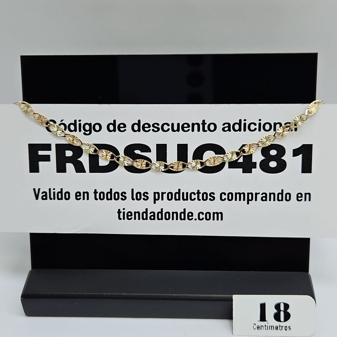 PULSERAS TEJIDO GUCHI ORO 10K 18 CM 2.6 GR (NUEVO)