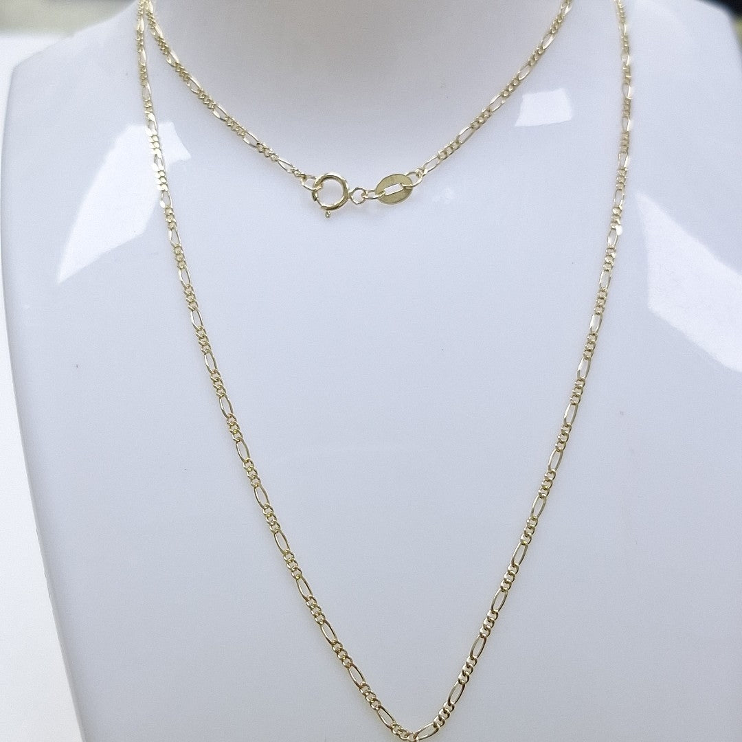 CADENAS TEJIDO 3X1 ORO 14K 55 CM 2.7 GR (NUEVO)