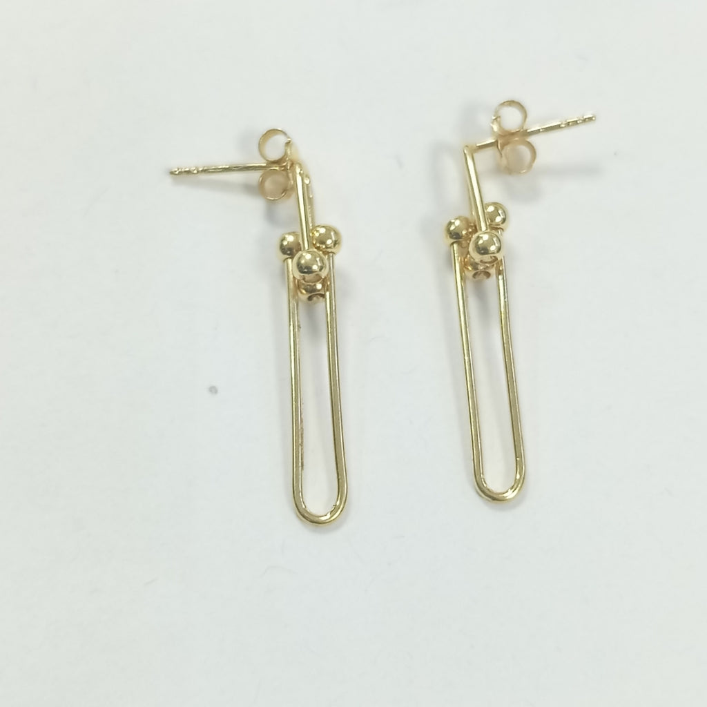 ARETES PAR ORO 14 K 2.4 GRMS (SEMINUEVO)