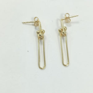 ARETES PAR ORO 14 K 2.4 GRMS (SEMINUEVO)