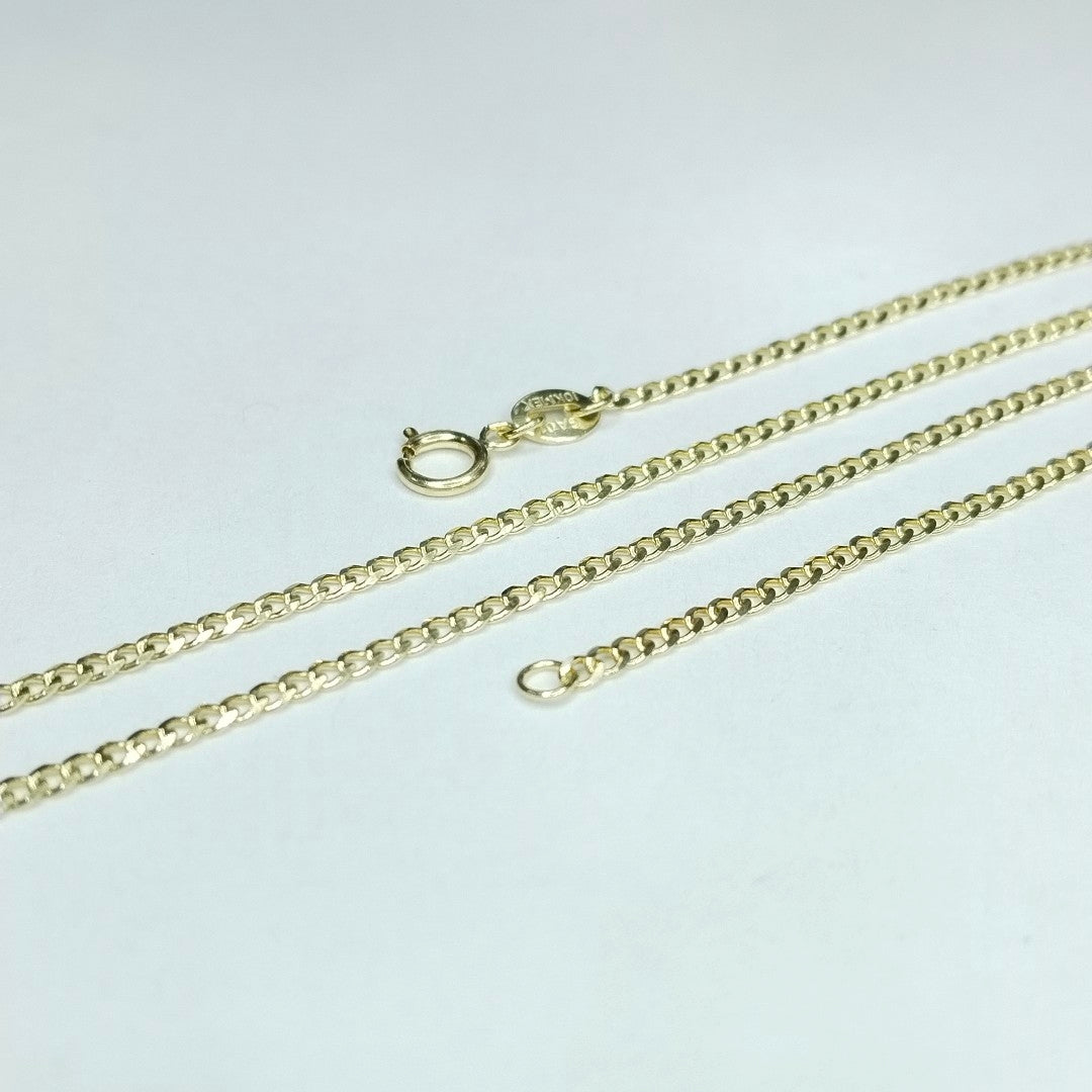 CADENAS TEJIDO BARBADA ORO 10K 50 CM 3.5 GR (NUEVO)
