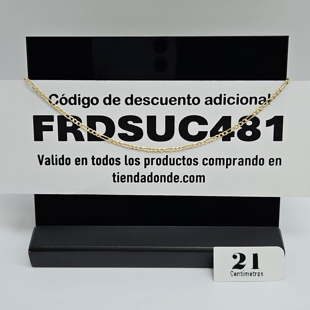 PULSERA 3X1 ORO 14K 21 CM 1.7 GR (NUEVO)