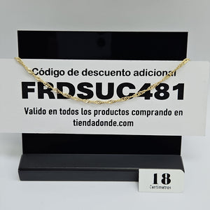 PULSERAS TEJIDO MEDIO TZL ORO 14K 18 CM 1.9 GR (NUEVO)