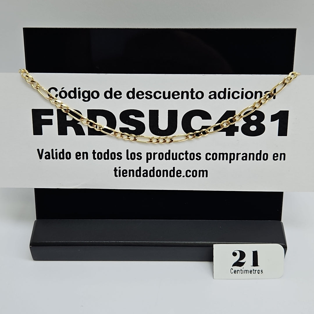 PULSERAS 3X1 ORO 14K 21 CM 3.4 GR (NUEVO)