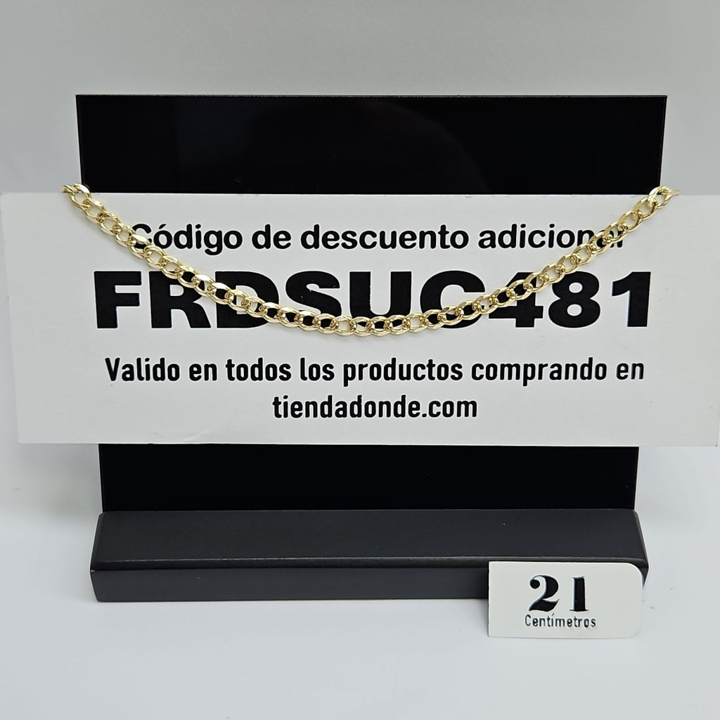 PULSERAS BARBADA ORO 14K 21 CM 5.2 GR (NUEVO)