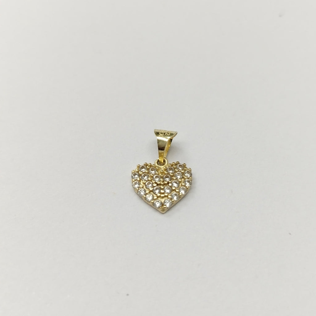DIJES CORAZON C/CIRCONIA ORO 10K 0.7 GR (NUEVO)