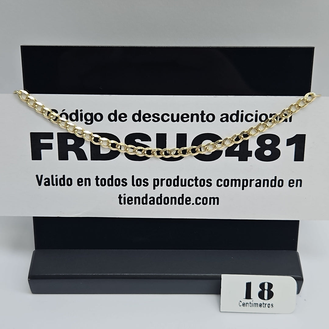 PULSERAS BARBADA ORO 14K 18 CM 4.7 GR (NUEVO)