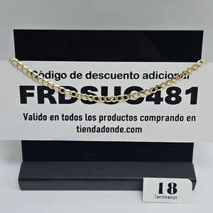 PULSERAS BARBADA ORO 14K 18 CM 4.7 GR (NUEVO)