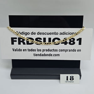 PULSERAS BARBADA ORO 14K 18 CM 4.5 GR (NUEVO)