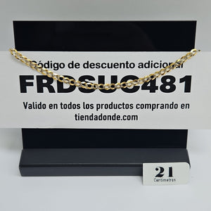 PULSERAS BARBADA DIAMANTADA ORO 14K 21 CM 3.6 GR (NUEVO)