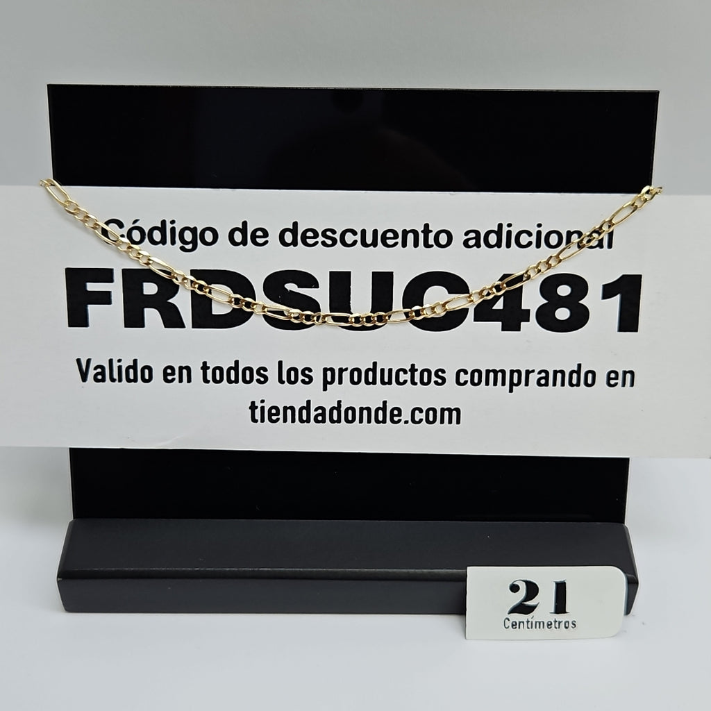PULSERAS 3X1 ORO 14K 21 CM 2 GR (NUEVO)