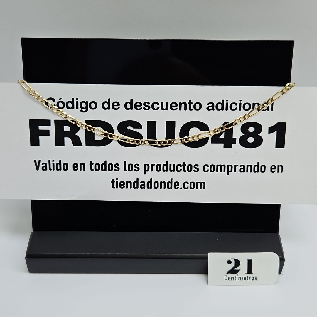 PULSERAS 3X1 ORO 14K 21 CM 2 GR (NUEVO)