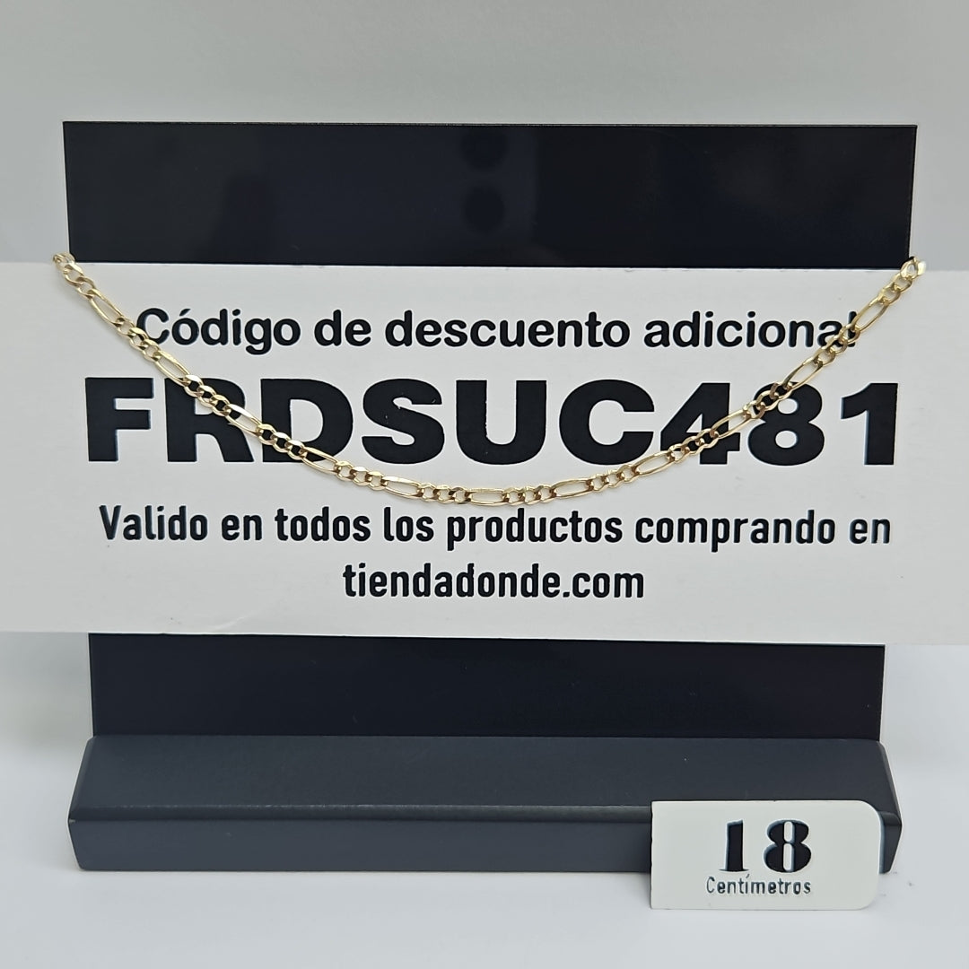 PULSERAS 3X1 ORO 14K 21 CM 1.8 GR (NUEVO)