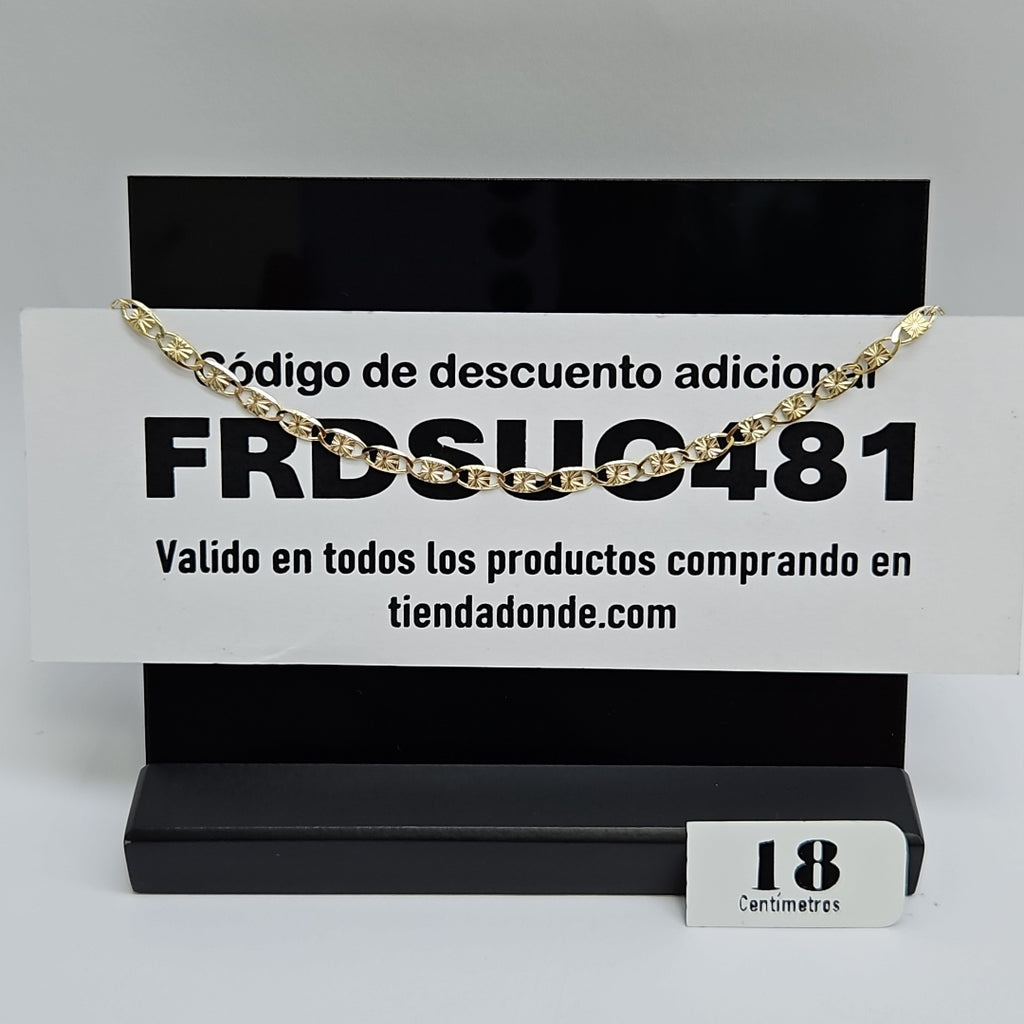 PULSERAS GUCHI ORO 14K 18 CM 2.9 GR (NUEVO)