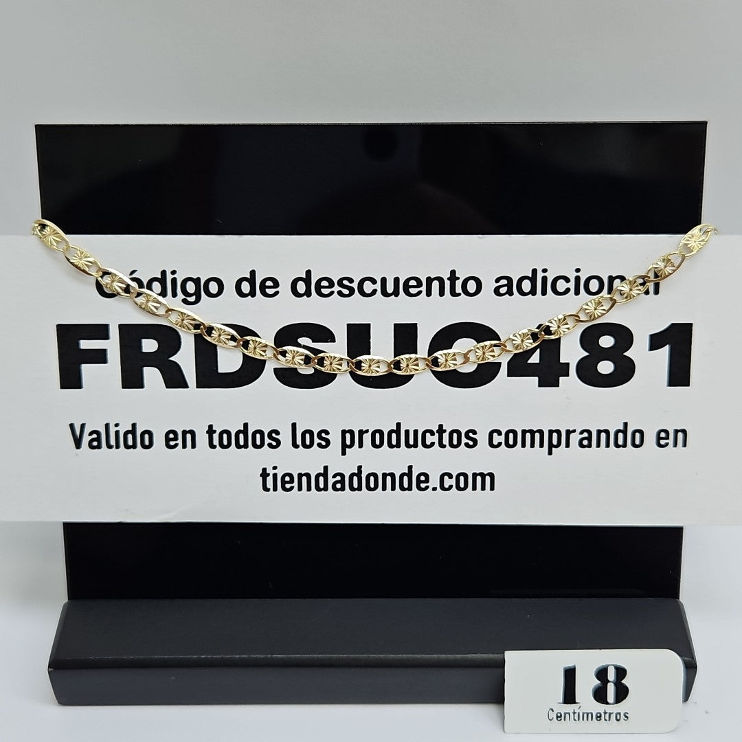 PULSERAS GUCHI ORO 14K 18 CM 2.8 GR (NUEVO)