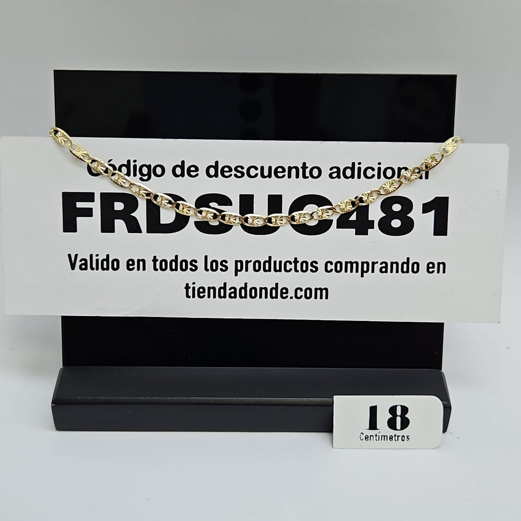 PULSERAS GUCHI ORO 14K 18 CM 2.9 GR (NUEVO)