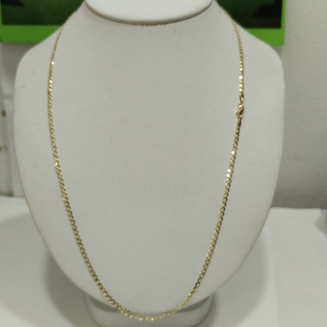 CADENAS TEJIDO BARBADA ORO 14K 60 CM 5.4 GR (NUEVO)