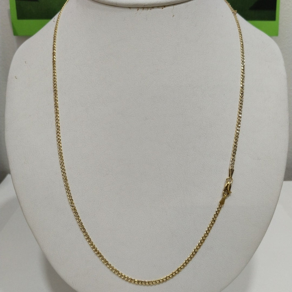 CADENAS BARBADA DIAMANTADA ORO 14K 55 CM 5.7 GR (NUEVO)