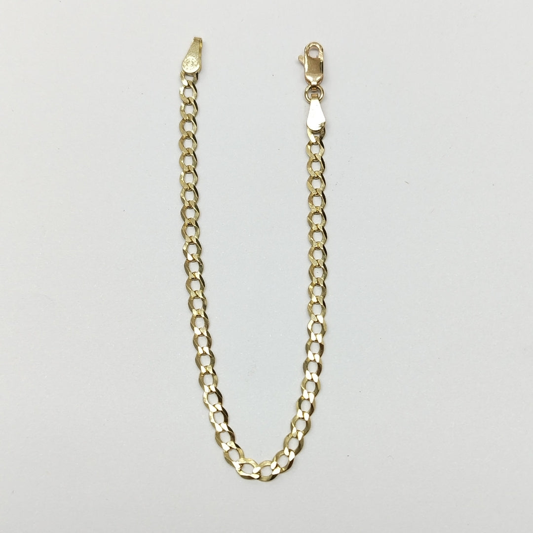 PULSERAS TEJIDO BARBADA ORO 10K 18 CM 3.1 GR (NUEVO)