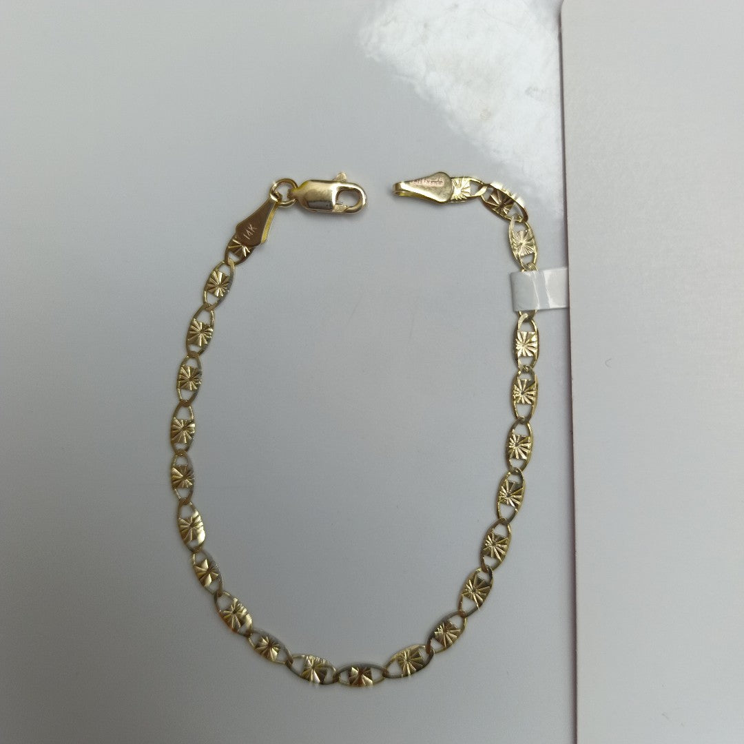 PULSERAS GUCHI ORO 14K 18 CM 2.9 GR (NUEVO)