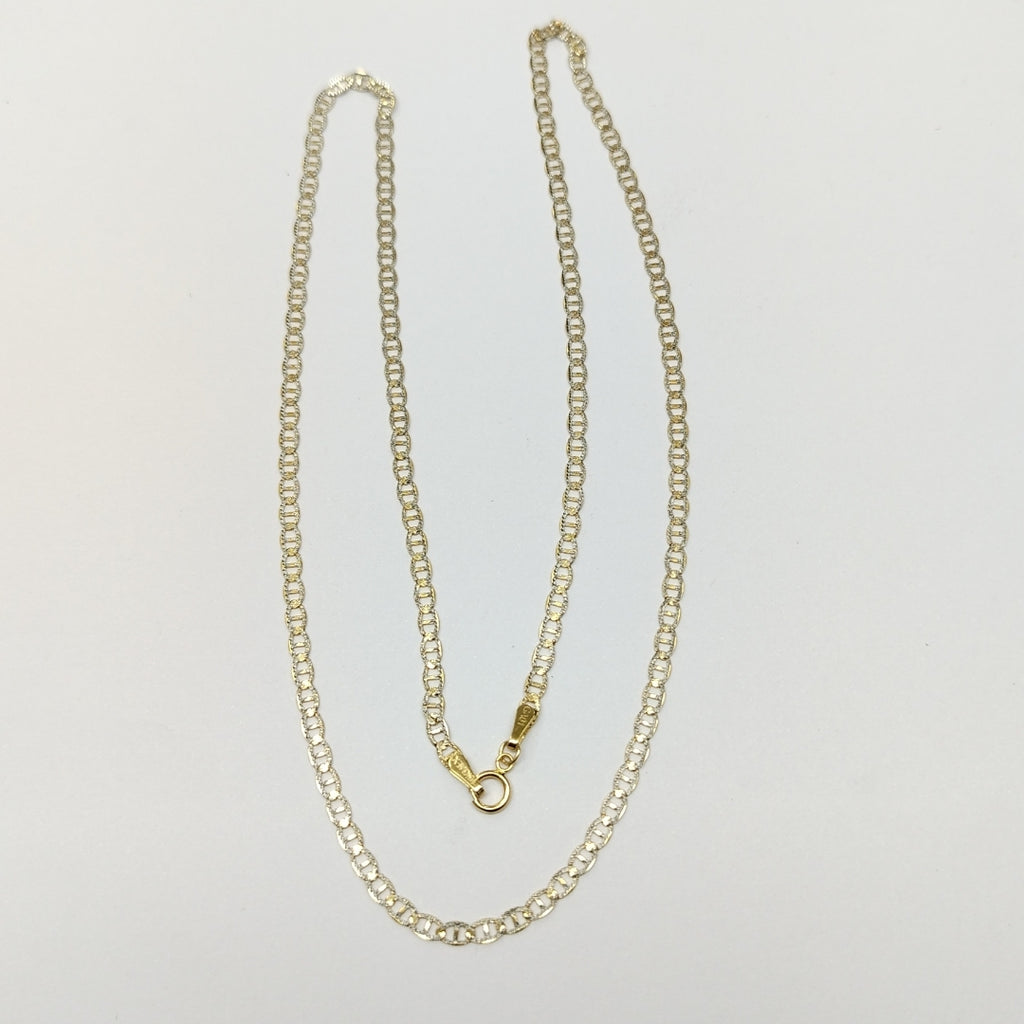 CADENAS TEJIDO GUCHI DIAMANTADO ORO 10K 55 CM 3.8 GR (NUEVO)