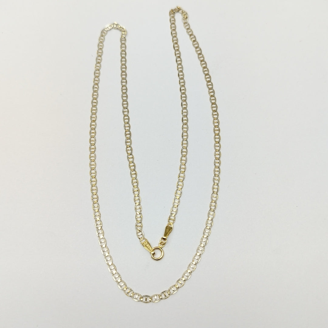 CADENAS TEJIDO GUCHI DIAMANTADO ORO 10K 55 CM 3.8 GR (NUEVO)