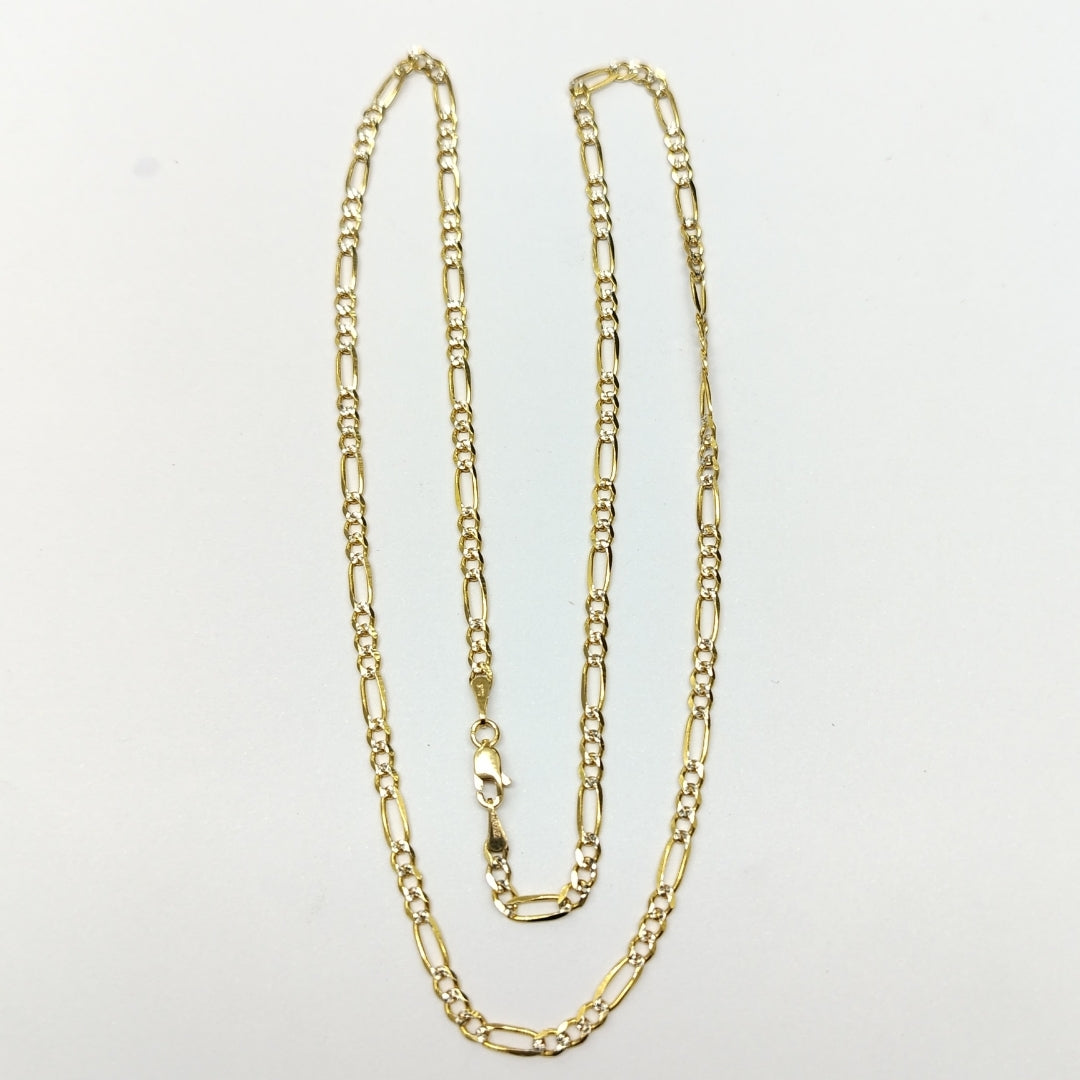 CADENAS 3X1 DIAMANTADA ORO 14K 55 CM 8.6 GR (NUEVO)