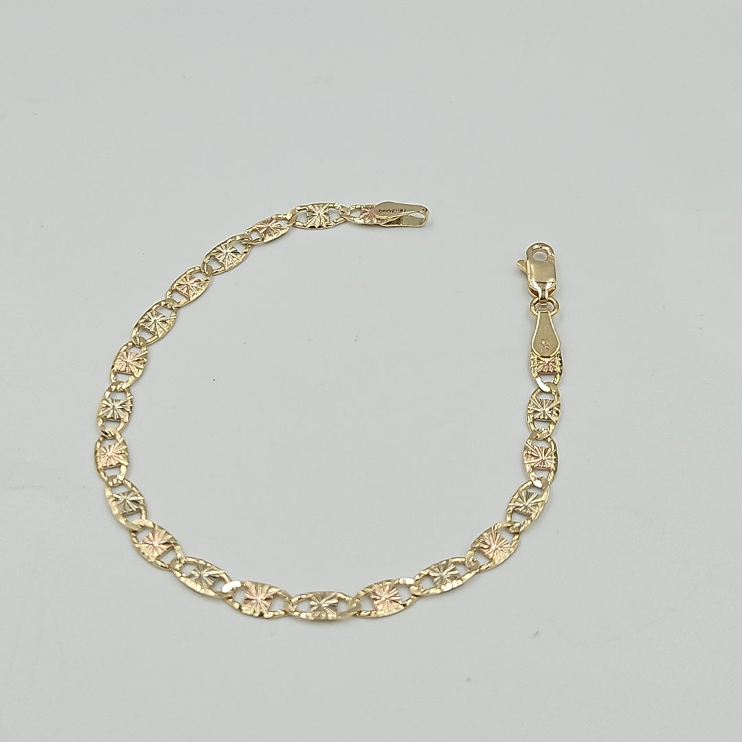 PULSERA TEJIDO GUCHI ORO 14K 18 CM 4.1 GR (NUEVO)