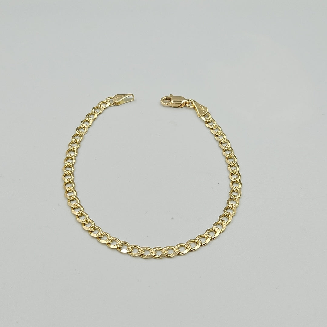 PULSERAS BARBADA ORO 14K 18 CM 4.6 GR (NUEVO)