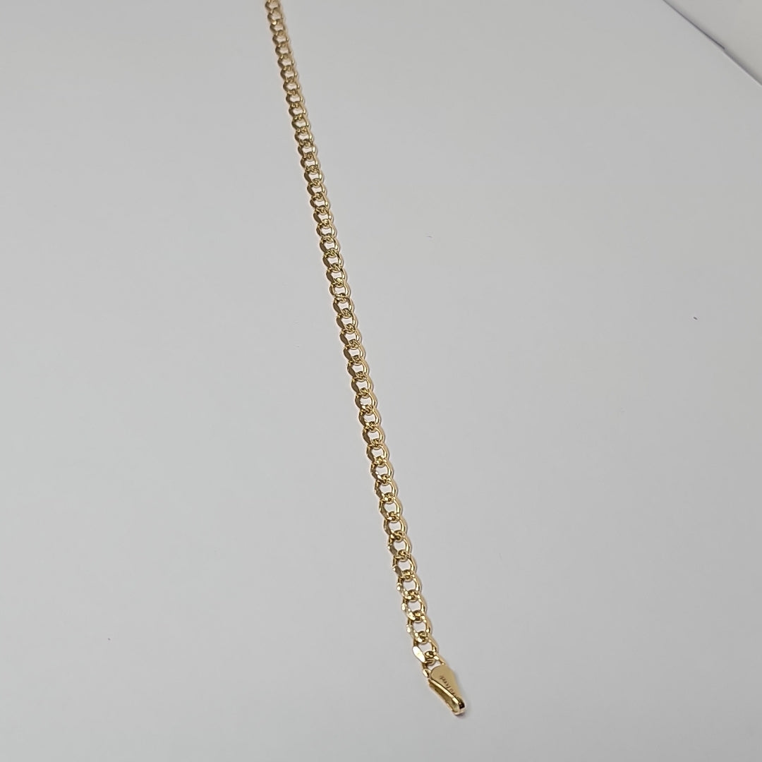 PULSERAS BARBADA ORO 14K 18 CM 4.5 GR (NUEVO)