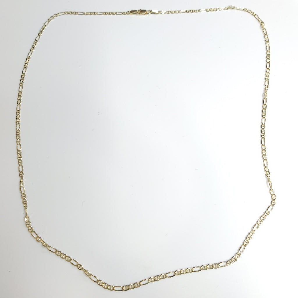 CADENAS TEJIDO FIGARO GUCHI ORO 10K 60 CM 5.3 GR (NUEVO)