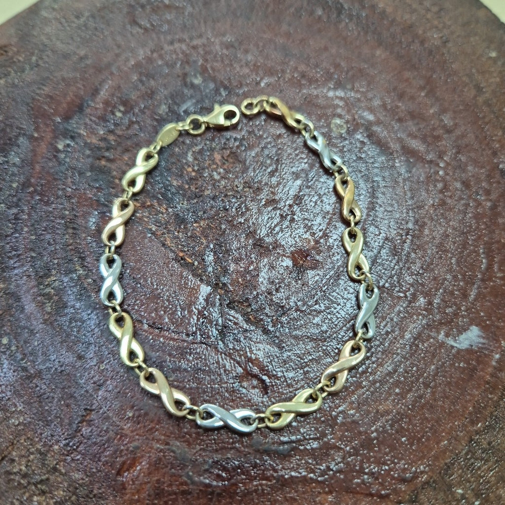 PULSERA ORO COMBINADO 14 K 3,10 GRMS (SEMINUEVO)