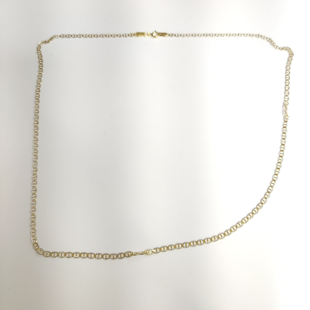 CADENAS TEJIDO GUCHI DIAMANTADO ORO 10K 55 CM 3.9 GR (NUEVO)