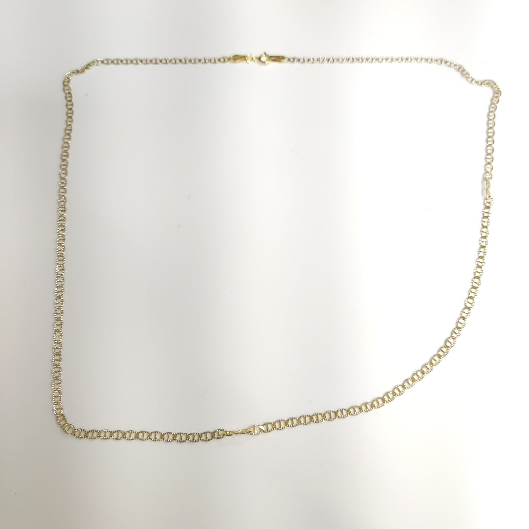 CADENAS TEJIDO GUCHI DIAMANTADO ORO 10K 55 CM 3.9 GR (NUEVO)