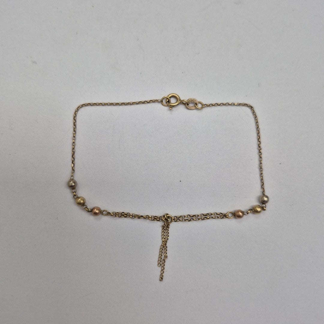 PULSERA ORO COMBINADO 10 K 1.5 GRMS (SEMINUEVO)