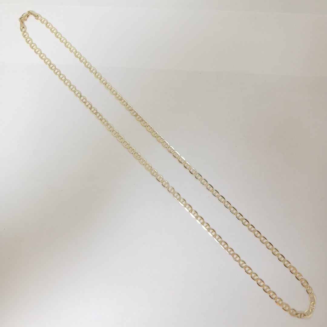 CADENAS TEJIDO MARINERA ORO 14K 55 CM 8 GR (NUEVO)