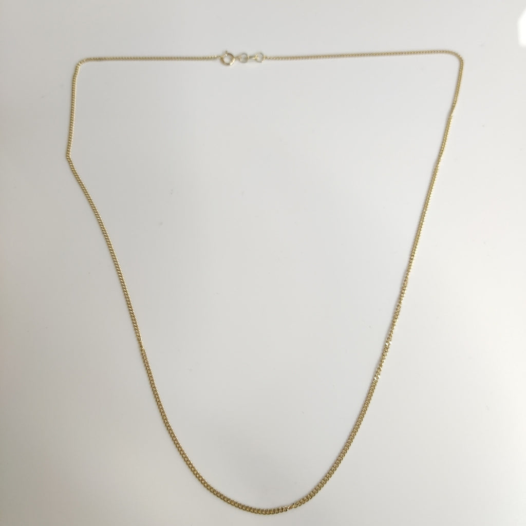CADENAS TEJIDO BARBADA ORO 10K 50 CM 2.7 GR (NUEVO)