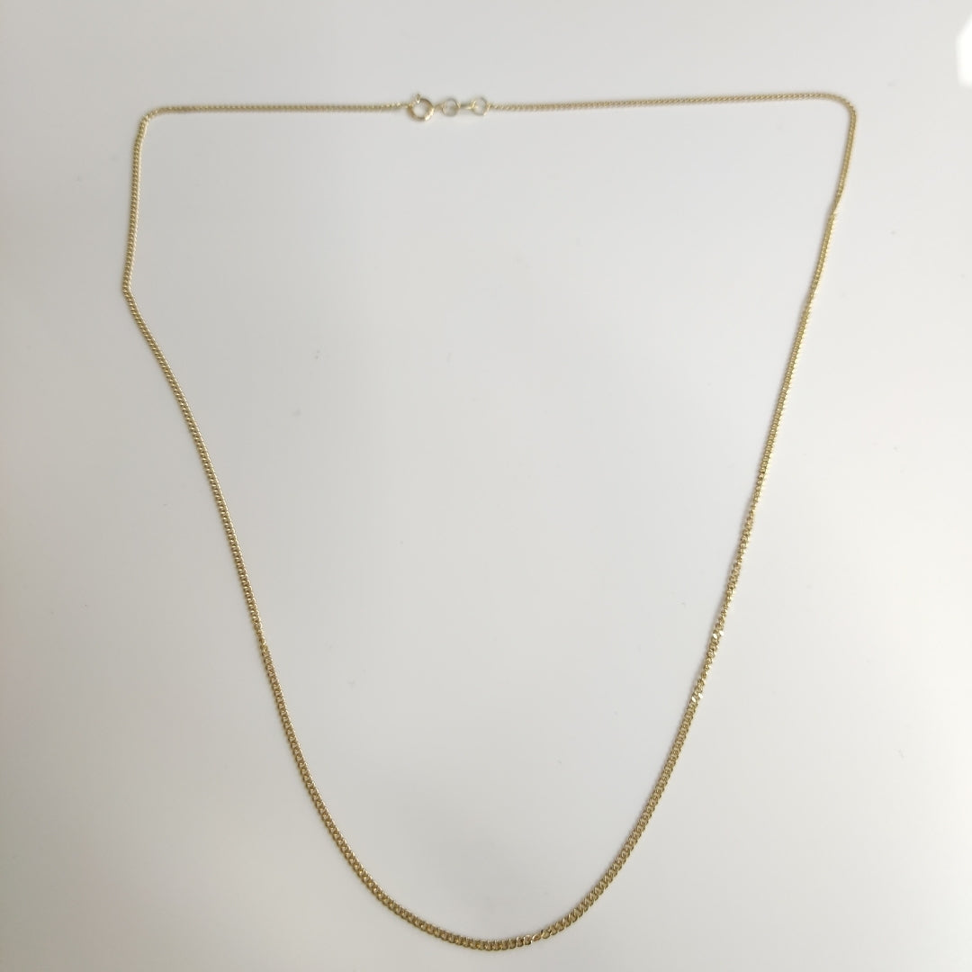 CADENAS TEJIDO BARBADA ORO 10K 50 CM 2.7 GR (NUEVO)