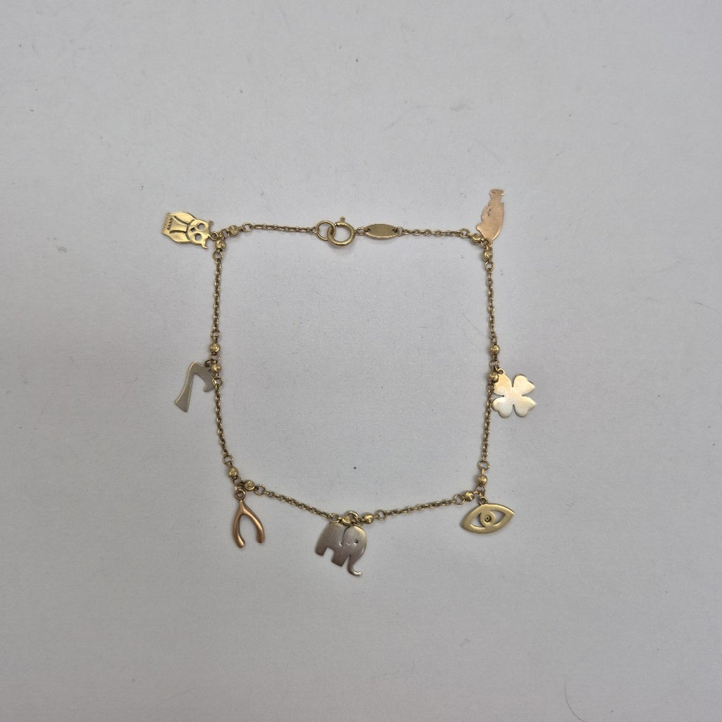 PULSERA ORO COMBINADO 14 K 2.6 GRMS (SEMINUEVO)