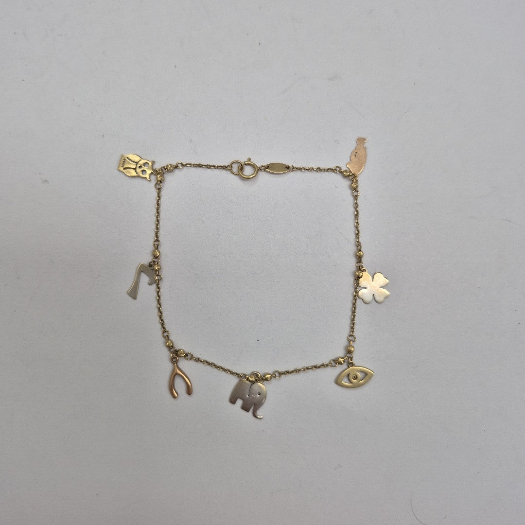 PULSERA ORO COMBINADO 14 K 2.6 GRMS (SEMINUEVO)