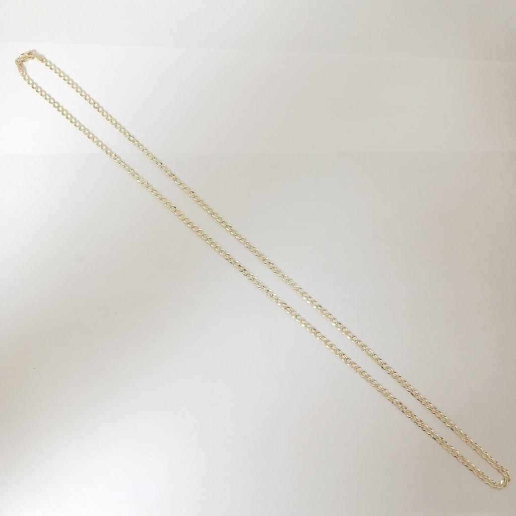 CADENAS TEJIDO BARBADA ORO 14K 60 CM 5.4 GR (NUEVO)