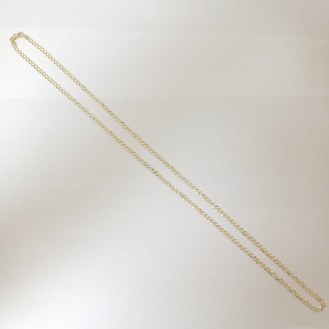 CADENAS TEJIDO BARBADA ORO 14K 60 CM 5.4 GR (NUEVO)