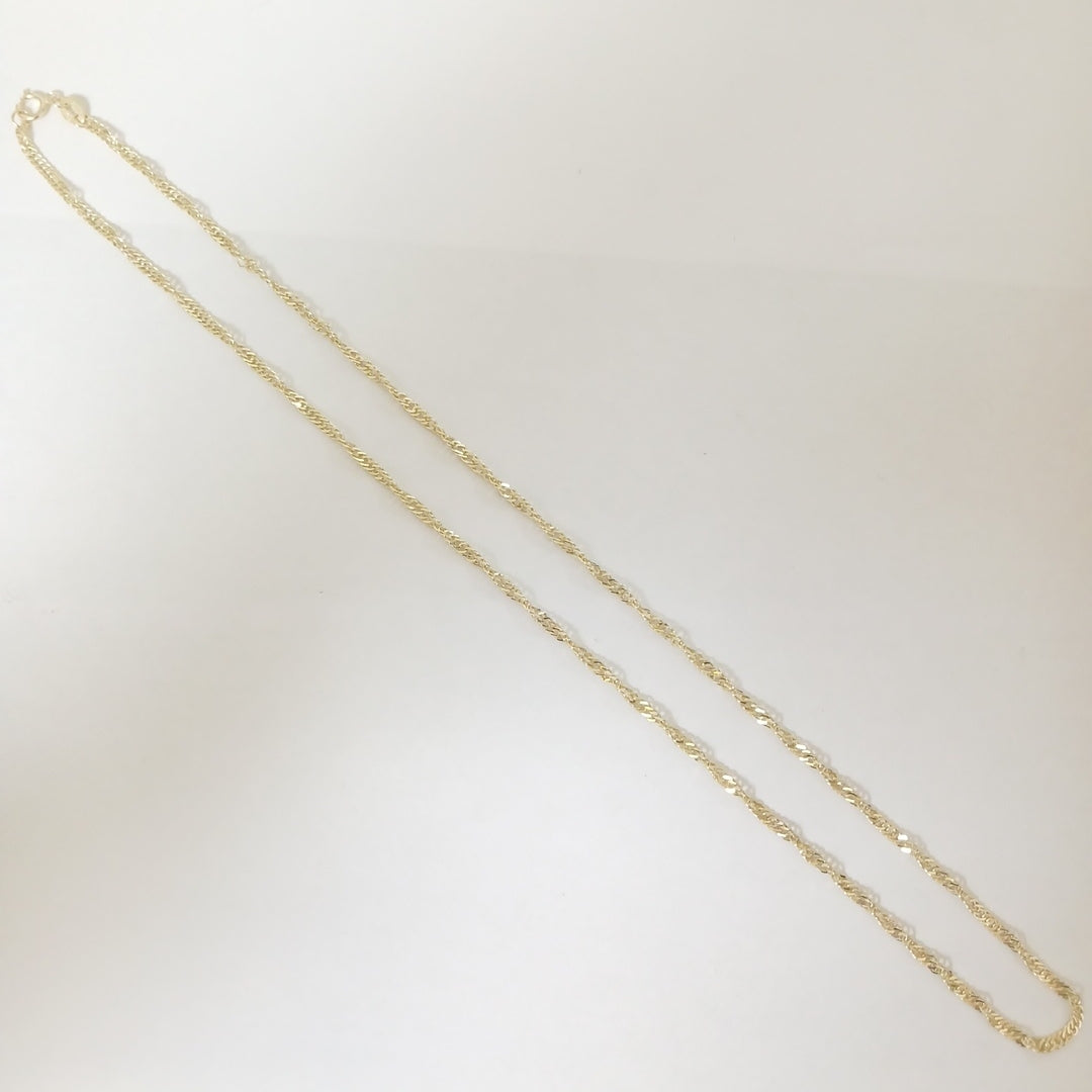 CADENAS TEJIDO MEDIO TORZAL ORO 10K 50 CM 4.1 GR (NUEVO)
