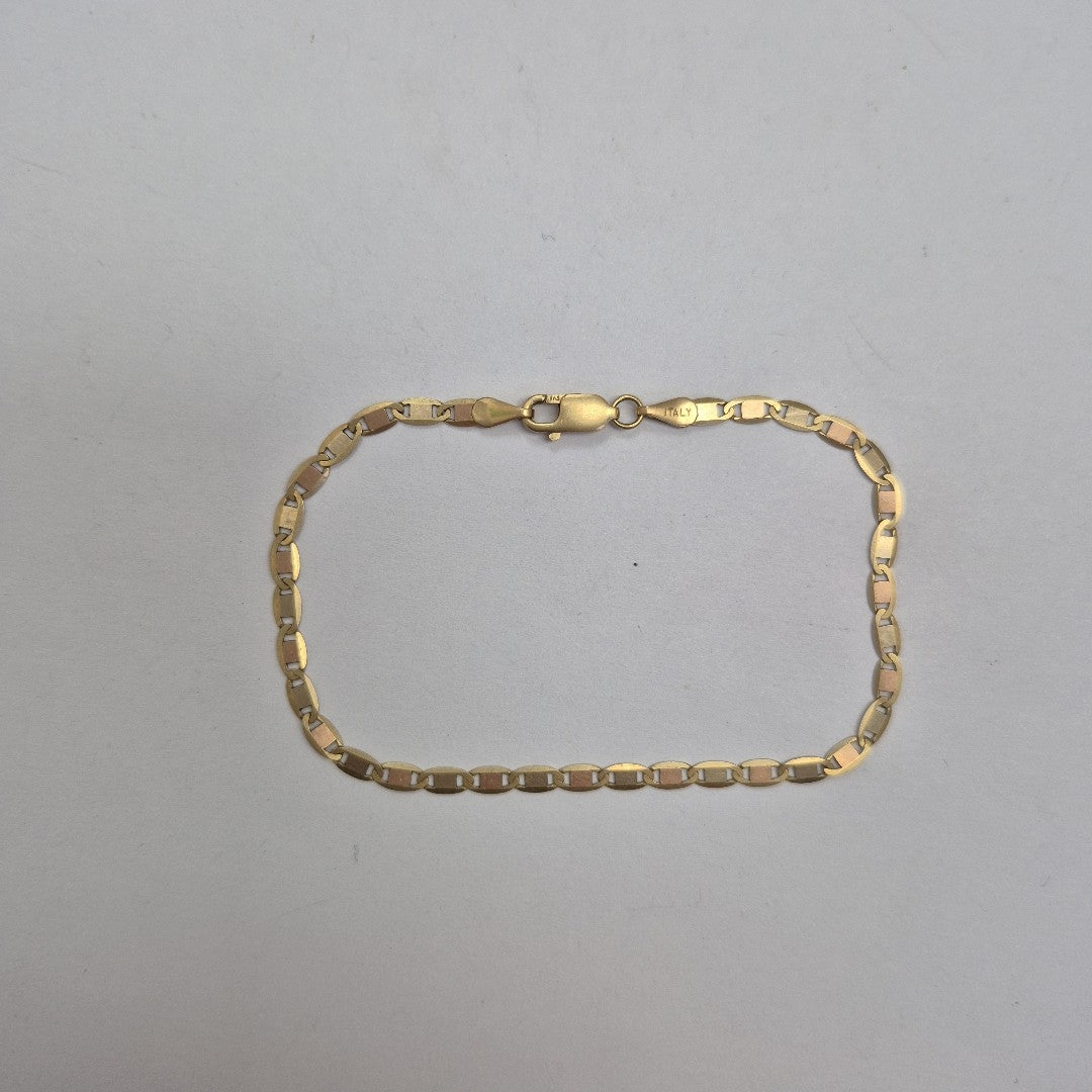 PULSERA ORO COMBINADO 14 K 2.2 GRMS (SEMINUEVO)