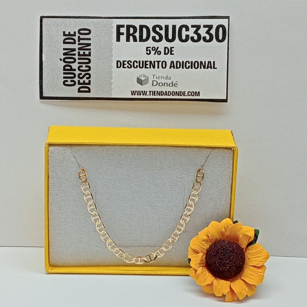 PULSERAS TEJIDO MARINERA ORO 14K 21 CM 3.4 GR (NUEVO)