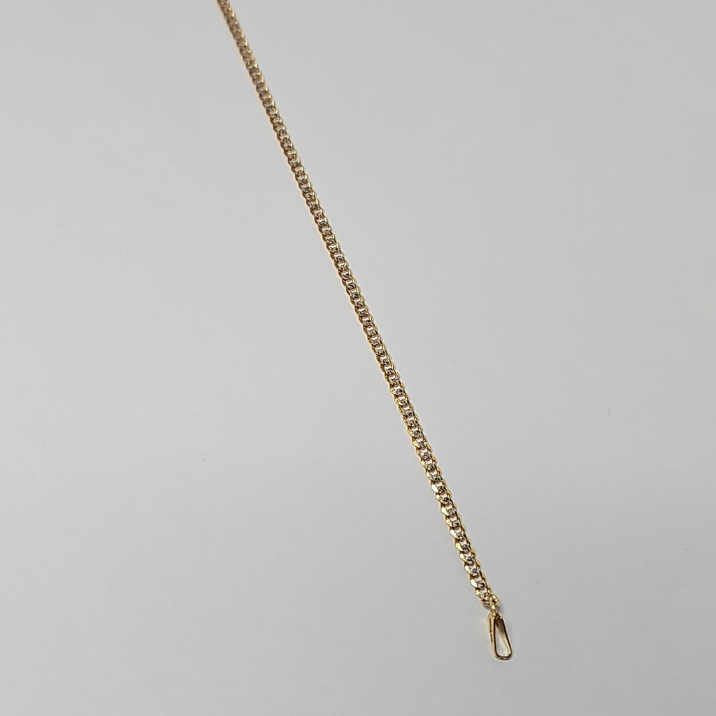 PULSERAS BARBADA DIAMANTADA ORO 14K 18 CM 2.4 GR (NUEVO)