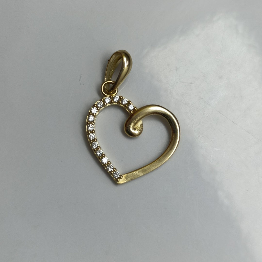 DIJES CORAZON C/CIRCONIA ORO 10K 1.3 GR (NUEVO)